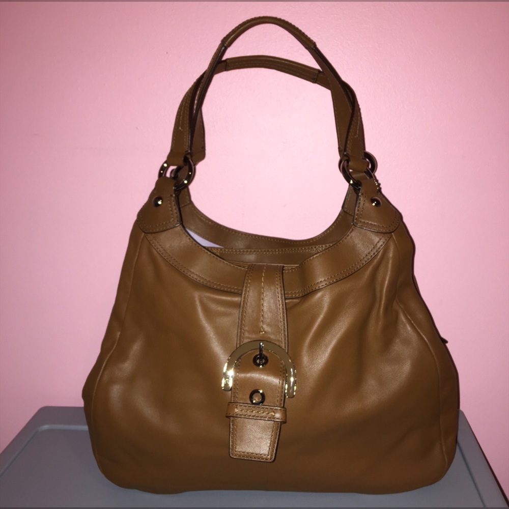 COACH Authentic All Leather Shoulder Bag